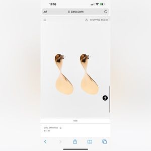 Earrings Zara gold color
